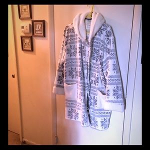Cuddle duds frosted lounge jacket